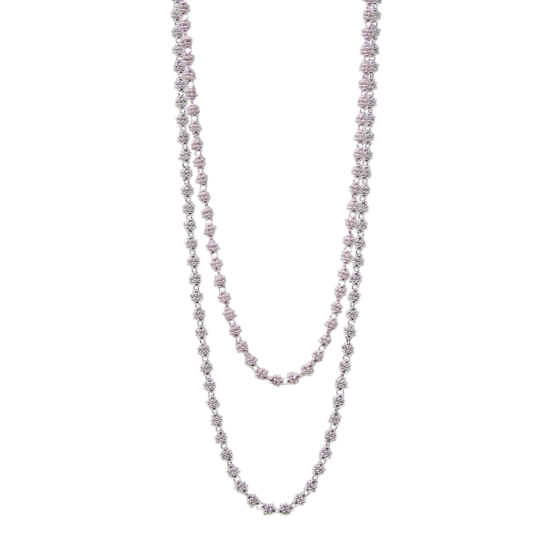 Collana Links Caviale in Rodio