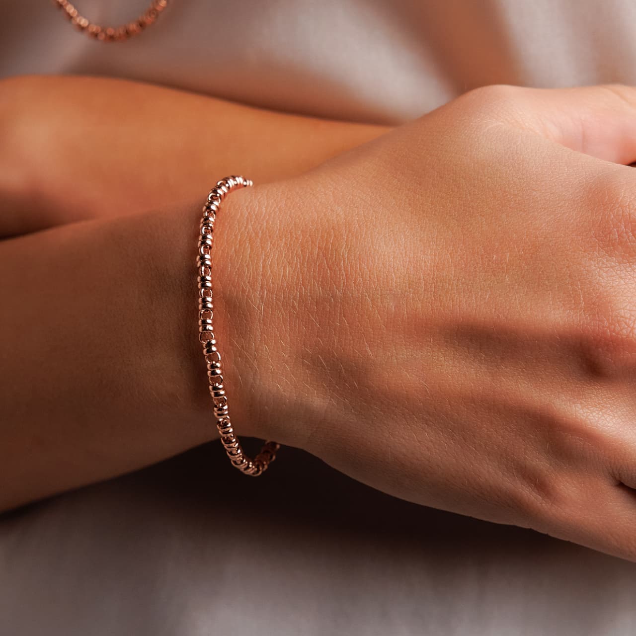 Links 3mm Bracelet in Rose Gold