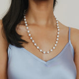 Bella Necklace with Pearls in Silver