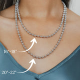 Collana Links Caviale in Rodio