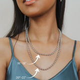 Collana Links Caviale in Rodio