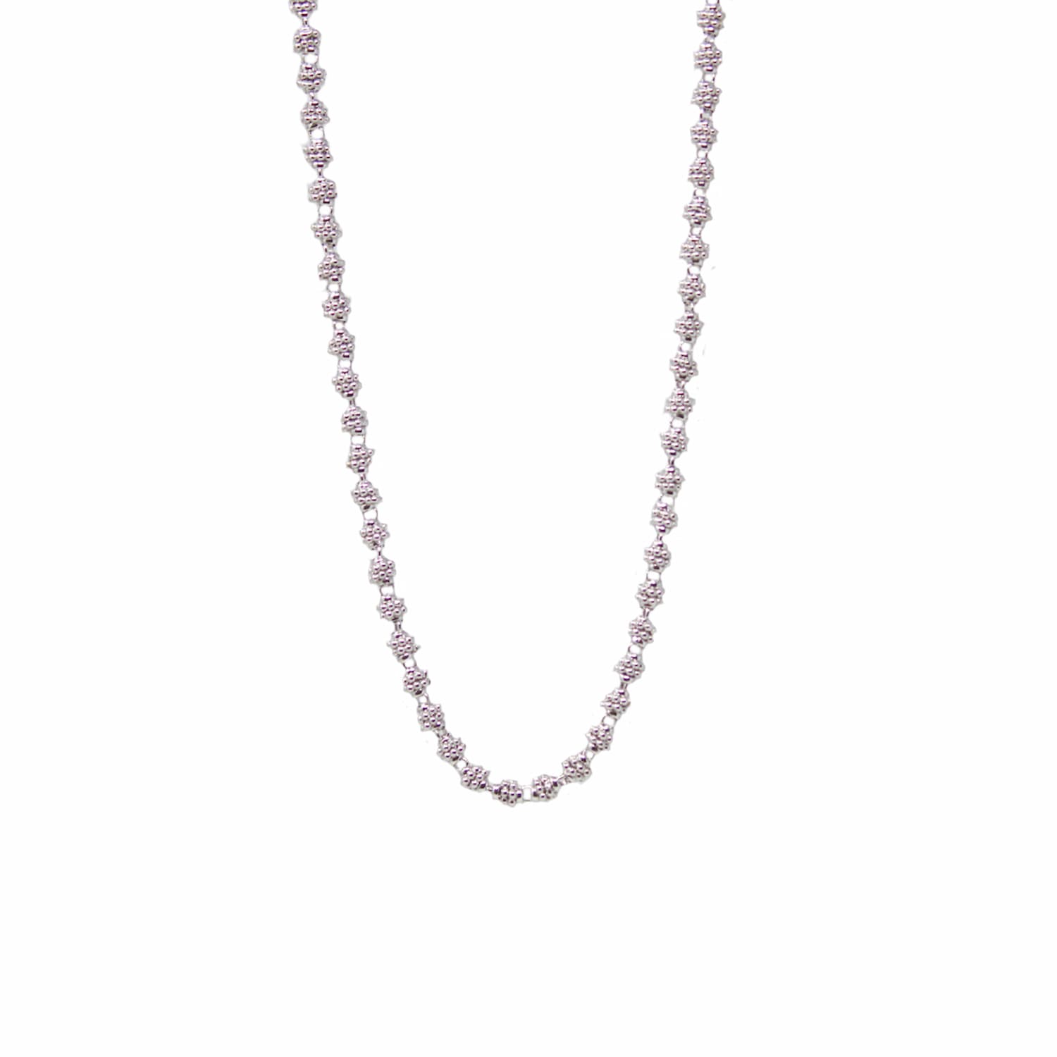 Collana Links Caviale in Rodio