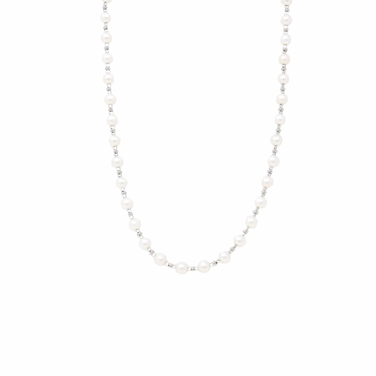 Bella Necklace with Pearls in Silver