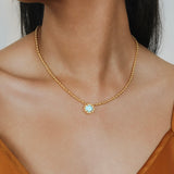 Gemma Necklace in Gold with Turquoise