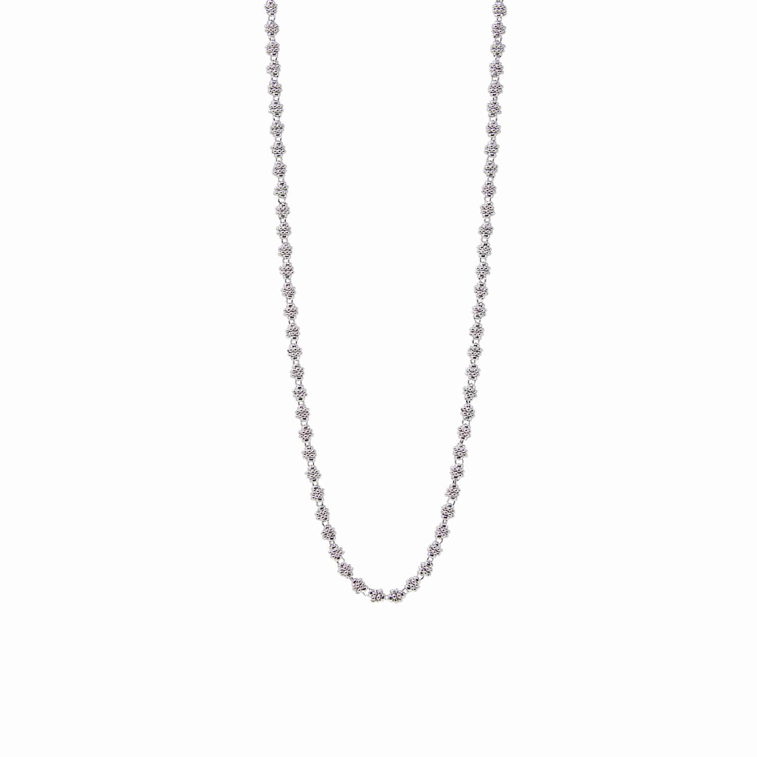 Collana Links Caviale in Rodio