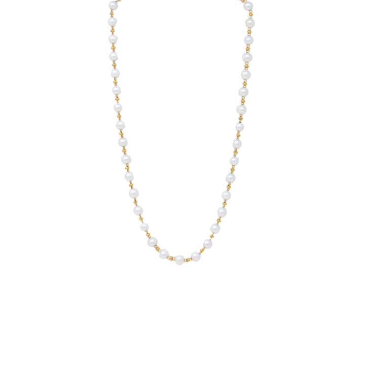 Bella Necklace with Pearls in Gold