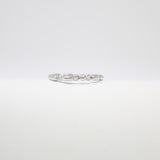 Whisper Ring in 14k White Gold with Diamond Stations