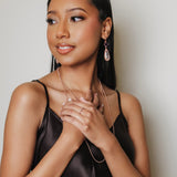 Whisper Ring in 14k Rose Gold with Diamond Clusters