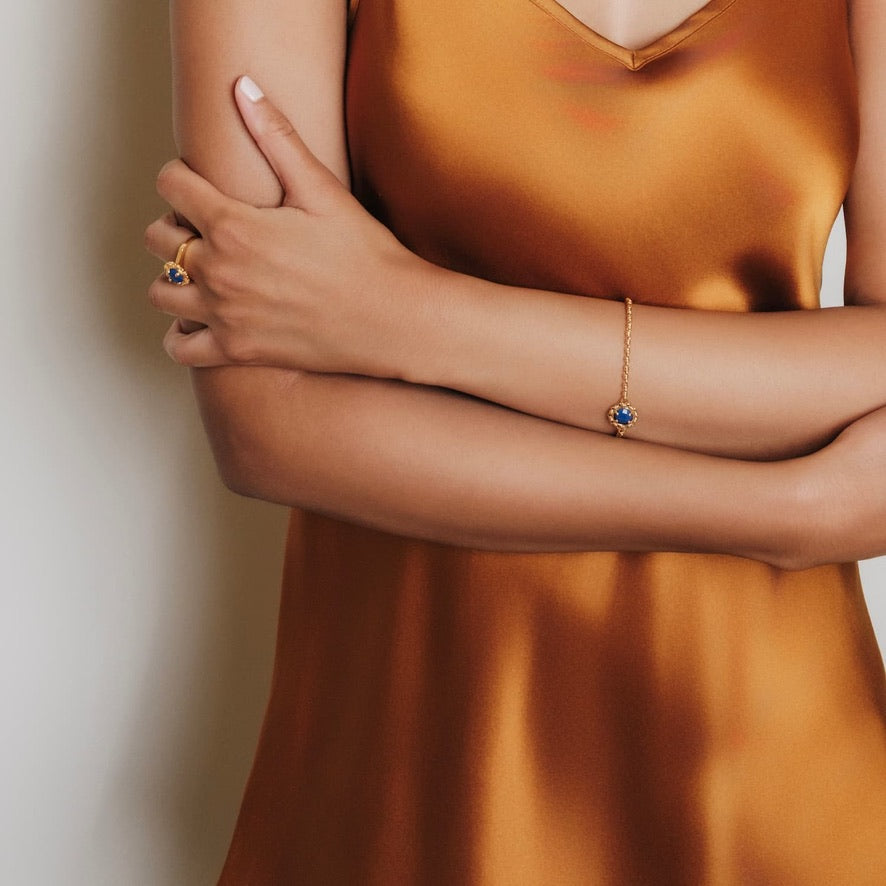 Gemma Bracelet in Gold with Lapis