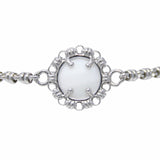 Gemma Bracelet in Silver with White Agate