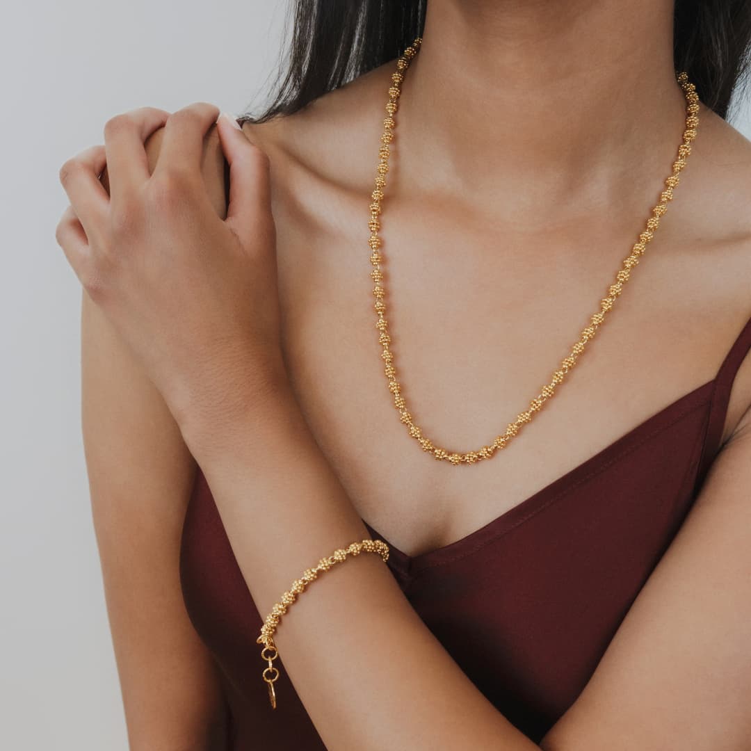 Collana Links Caviale in Oro