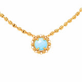 Gemma Necklace in Gold with Turquoise