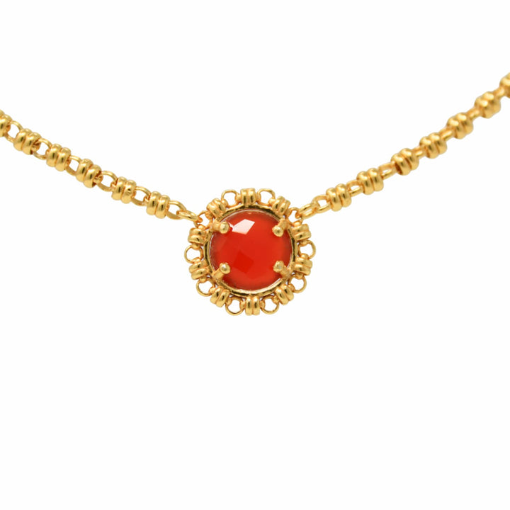 Collana Gemma in Oro con Corniola