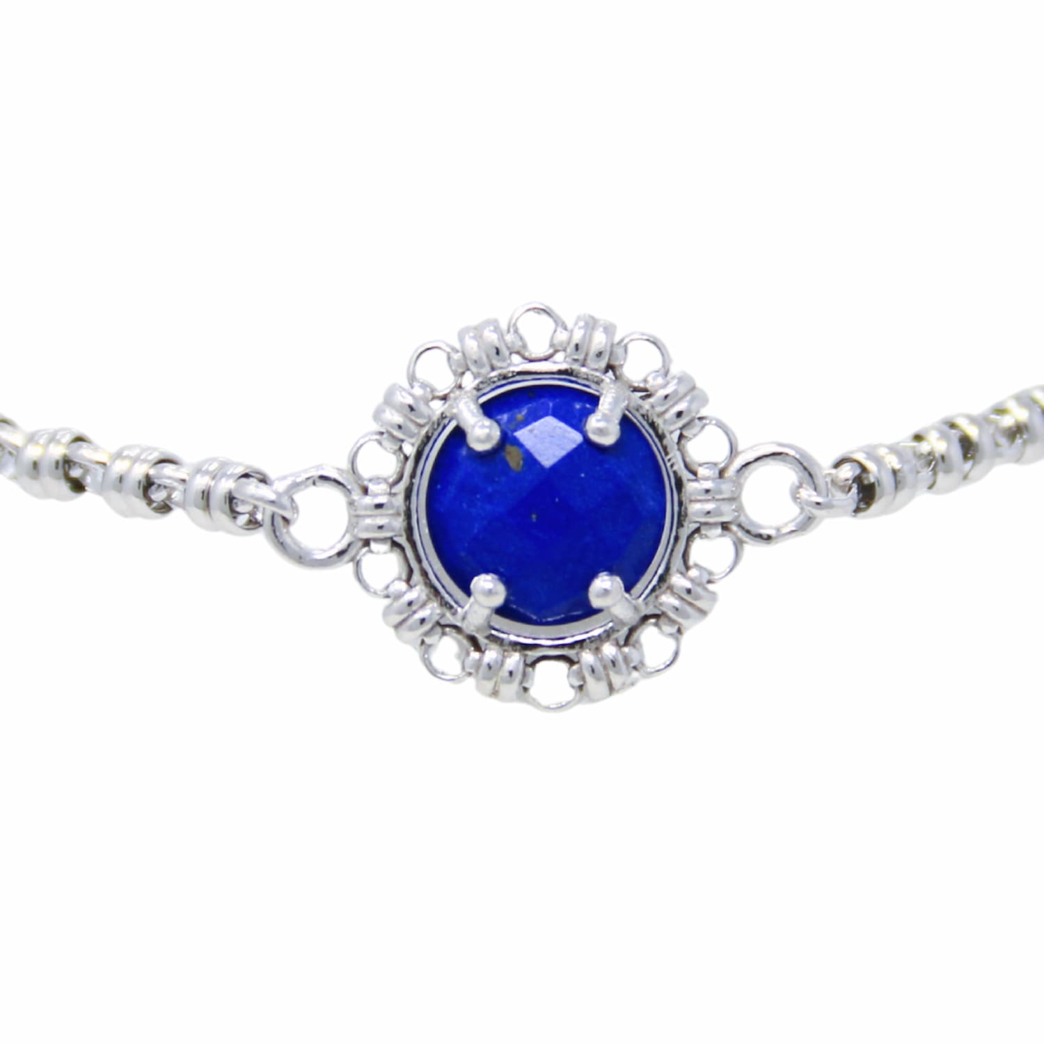 Gemma Bracelet in Silver with Lapis