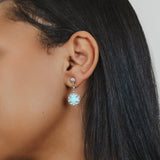 Gemma Earrings in Silver with Turquoise