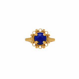 Gemma Ring in Gold with Lapis