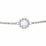 Gemma Bracelet in Silver with White Agate