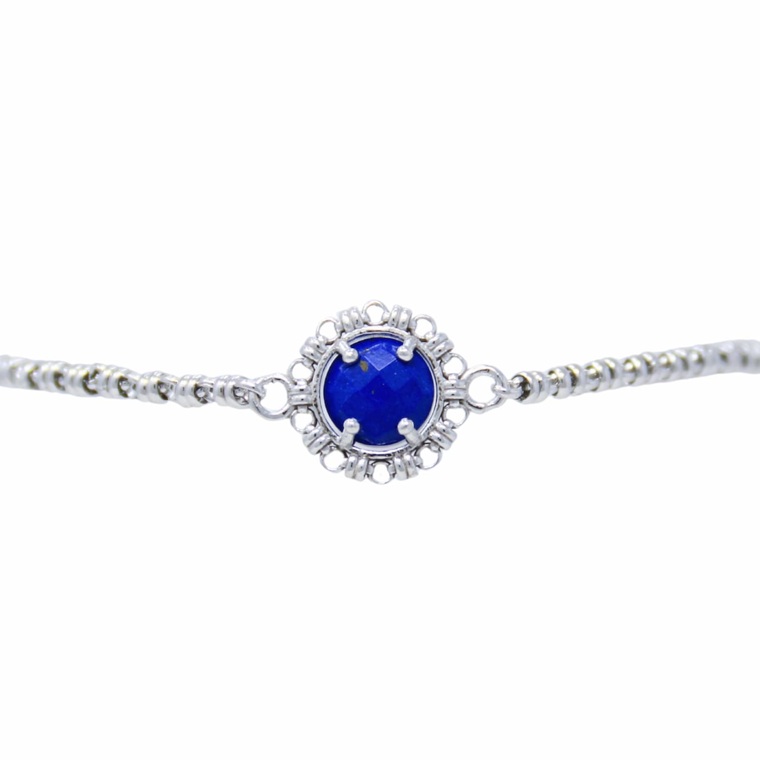 Gemma Bracelet in Silver with Lapis