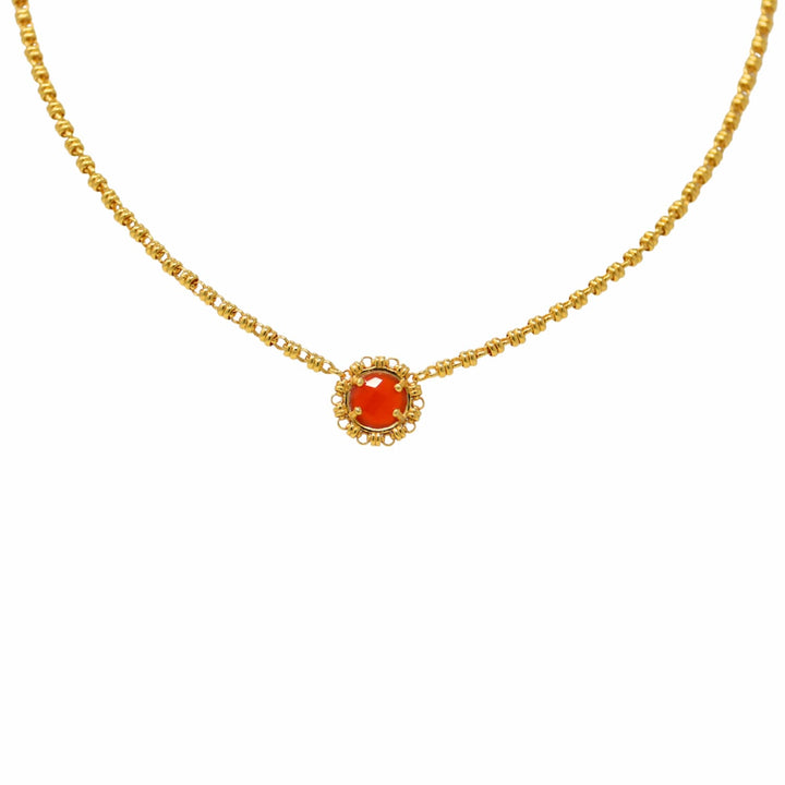 Collana Gemma in Oro con Corniola