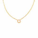 Gemma Necklace in Gold with Pink Coral