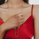 Knot Ring in 18k Yellow Gold with Diamonds