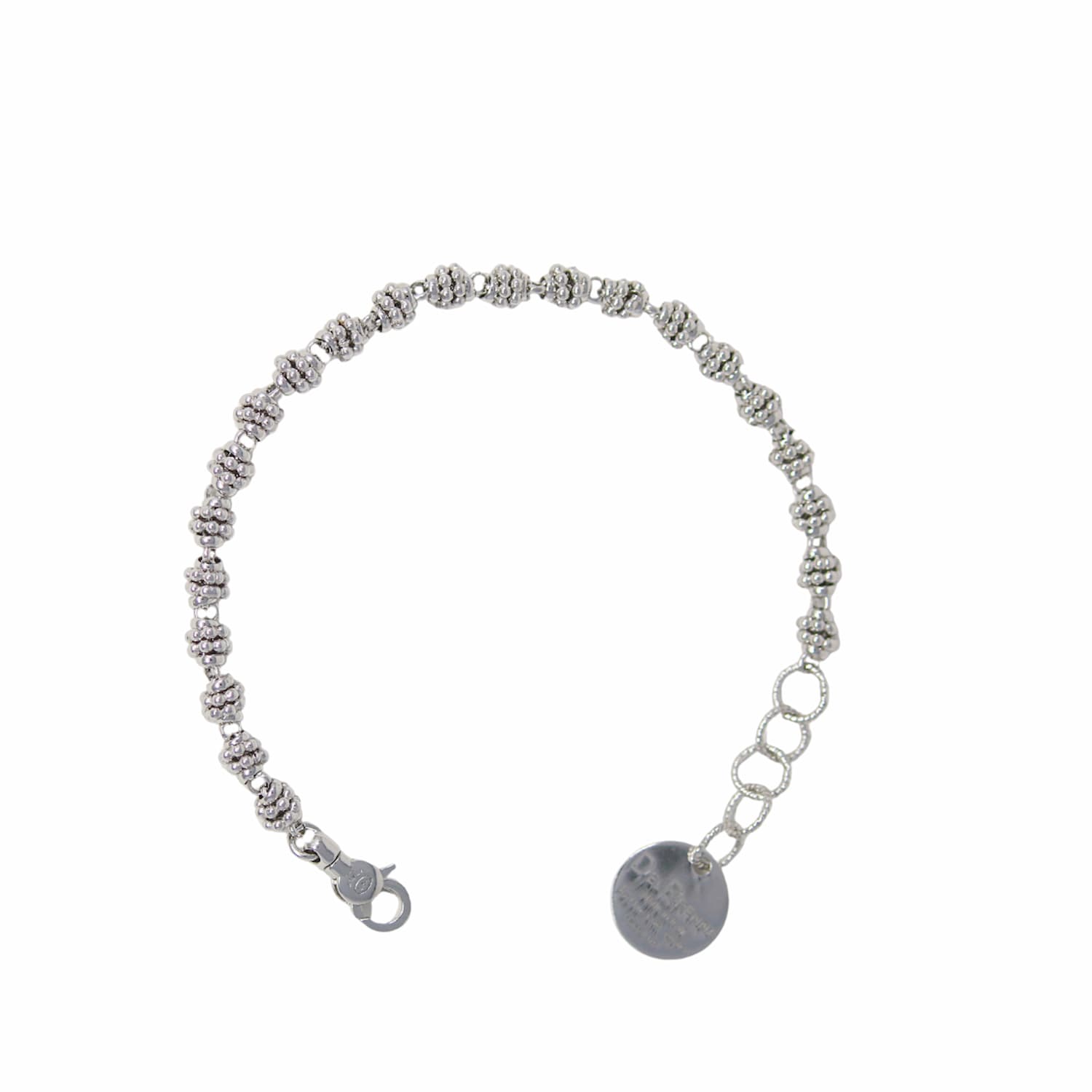 Bracciale Links Caviale in Rodio