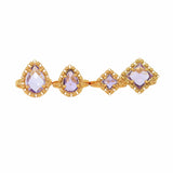 Drop Ring in Gold with Amethyst, Small