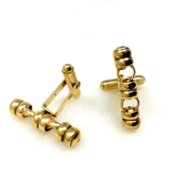 Raise the Bar Cufflinks in Gold