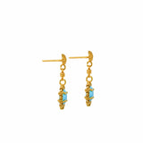 Gemma Earrings in Gold with Turquoise