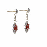 Orecchini Gemma in Rodio con Corniola