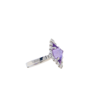 Quadra Ring in Silver with Amethyst