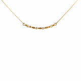 Half Moon Whisper Necklace in 14k Yellow Gold with Diamond Stations
