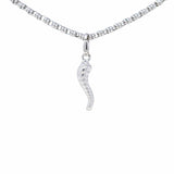Small Italian Horn Charm in Silver