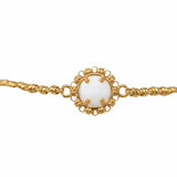 Gemma Bracelet in Gold with White Agate