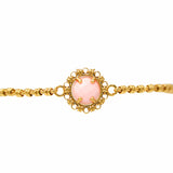 Gemma Bracelet in Gold with Pink Coral