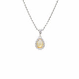 Drop Pendant in Silver with Citrine, Small