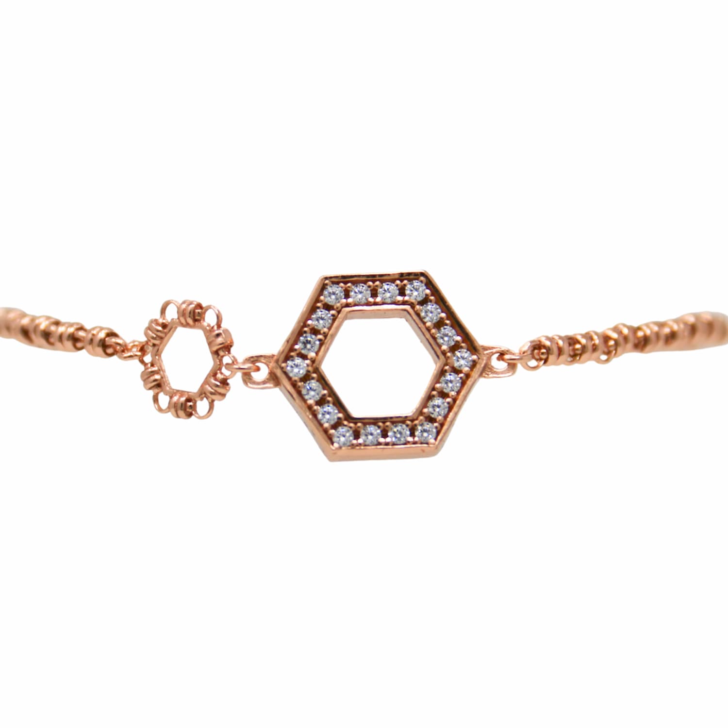 Super Deco Bracelet in Rose Gold with Pavé