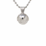 Magnolia Pendant in Silver with Crakle White Agate