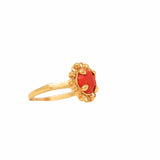 Gemma Ring in Gold with Coral