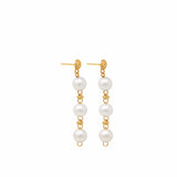 Bella Earrings with Pearls in Gold