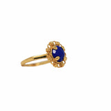 Gemma Ring in Gold with Lapis
