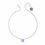 Gemma Necklace in Silver with Turquoise