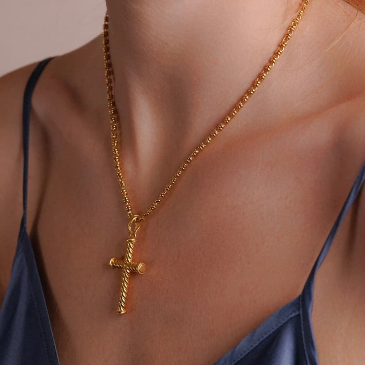 Lonestar Cross Pendant in Gold