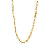 Bucatini Tris Necklace (Torsion - Antique Gold)