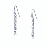 Links 5mm Earrings in Silver, Long