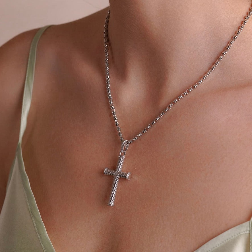 Lonestar Cross Pendant in Silver