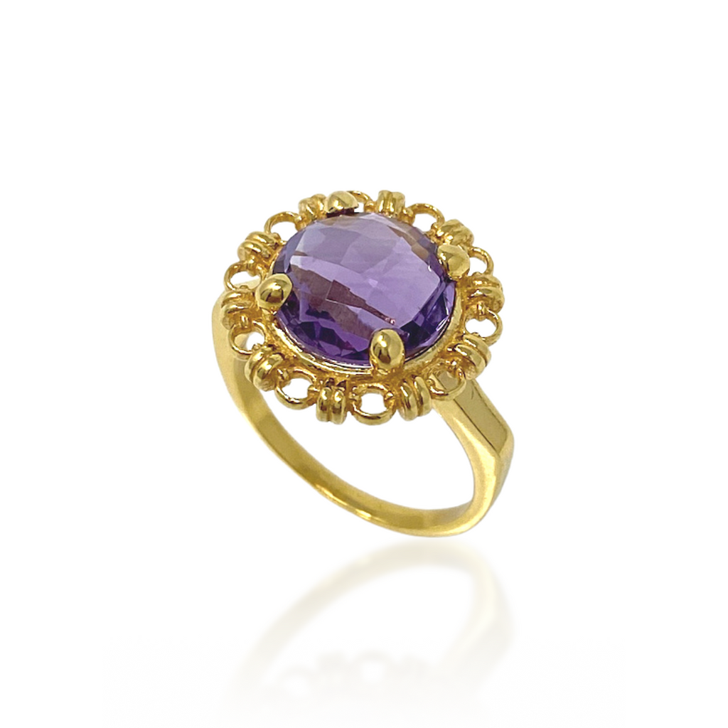 Filary Ring in Gold with Amethyst