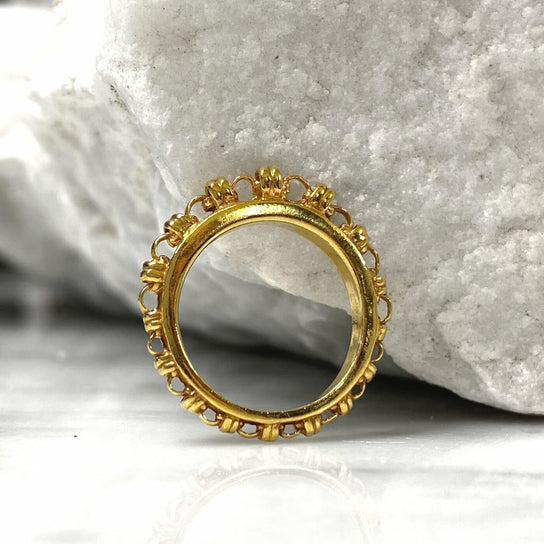 Links Scalare Ring in Gold