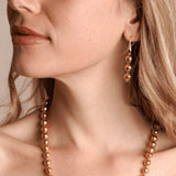 Hammered Beads Earrings in Gold