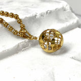 Small Globe Pendant in Gold